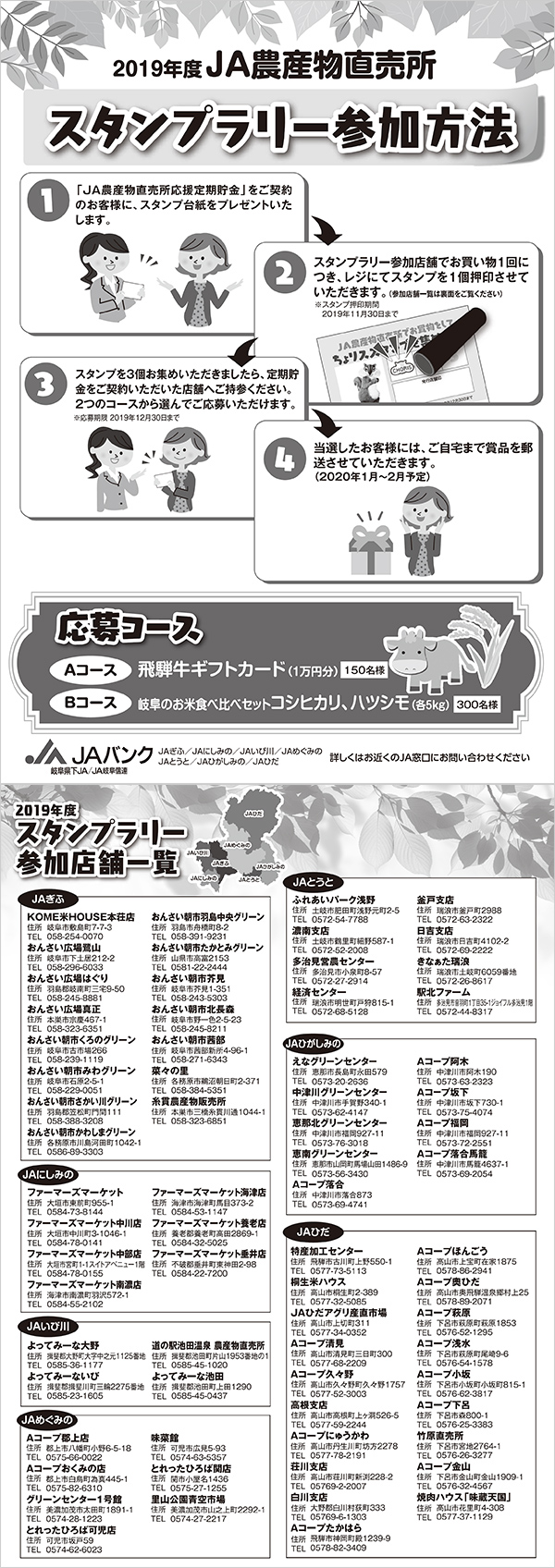 JA農畜産物直売所スタンプラリー